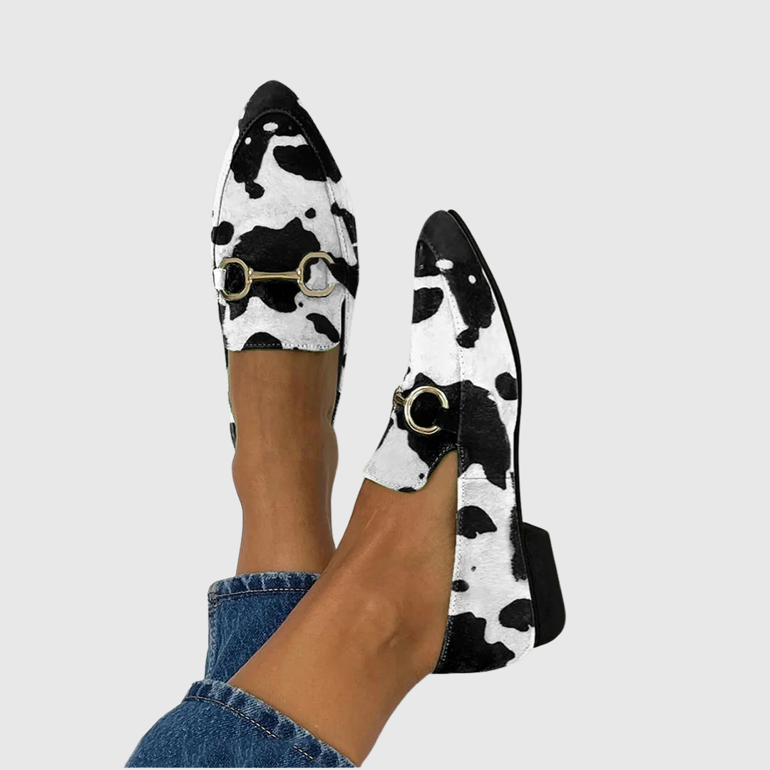 VELLORÉ | Diana - Mocasines estampados con detalle de hebilla