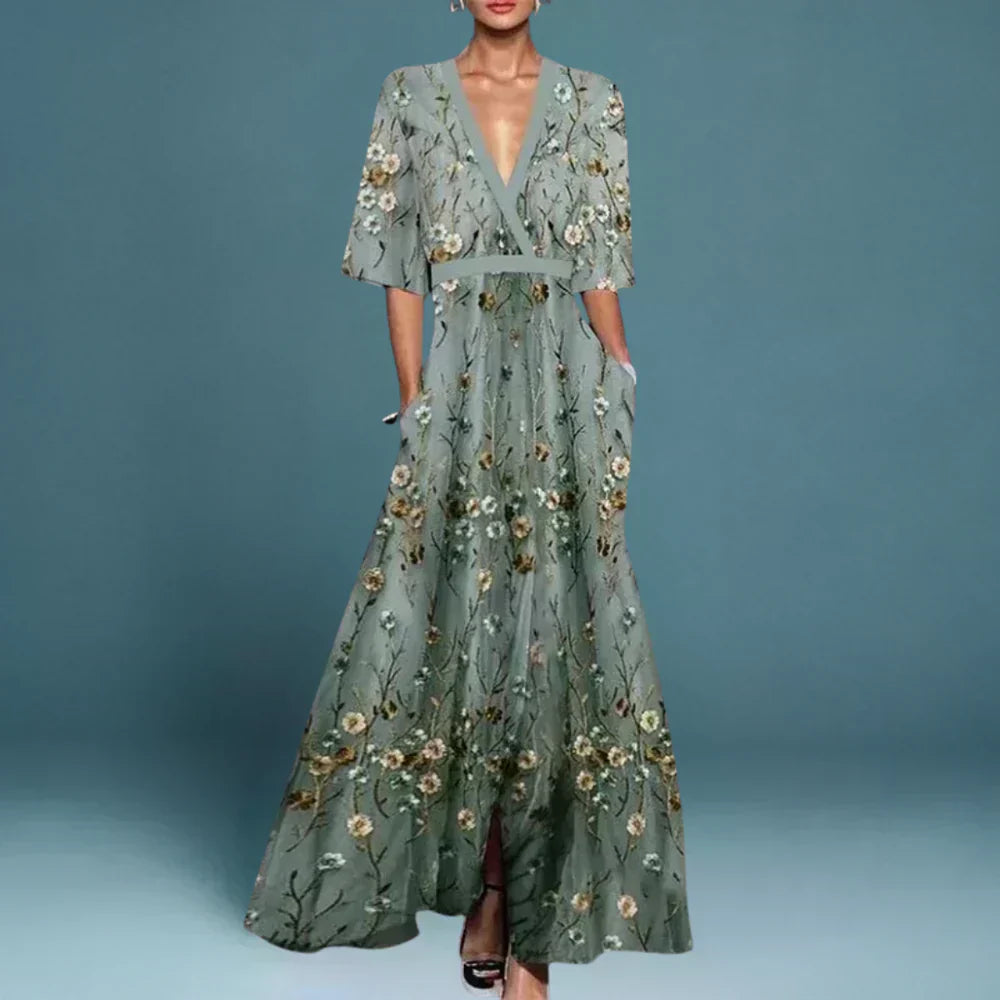 VELLORÉ | Hazel - Vestido envolvente floral exquisito