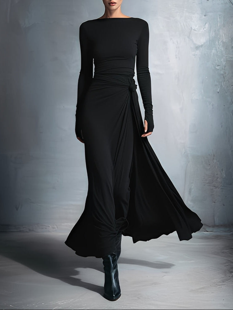 VELLORÉ | Vittoria - Vestido largo con nudo lateral