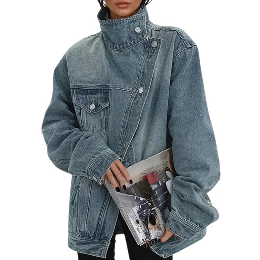 VELLORÉ | Cleo - Chaqueta urbana asimétrica con botones, diseño moderno