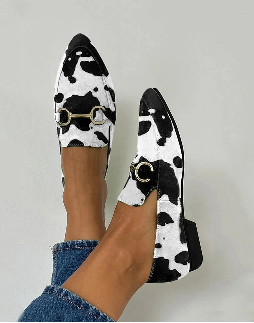 VELLORÉ | Diana - Mocasines estampados con detalle de hebilla