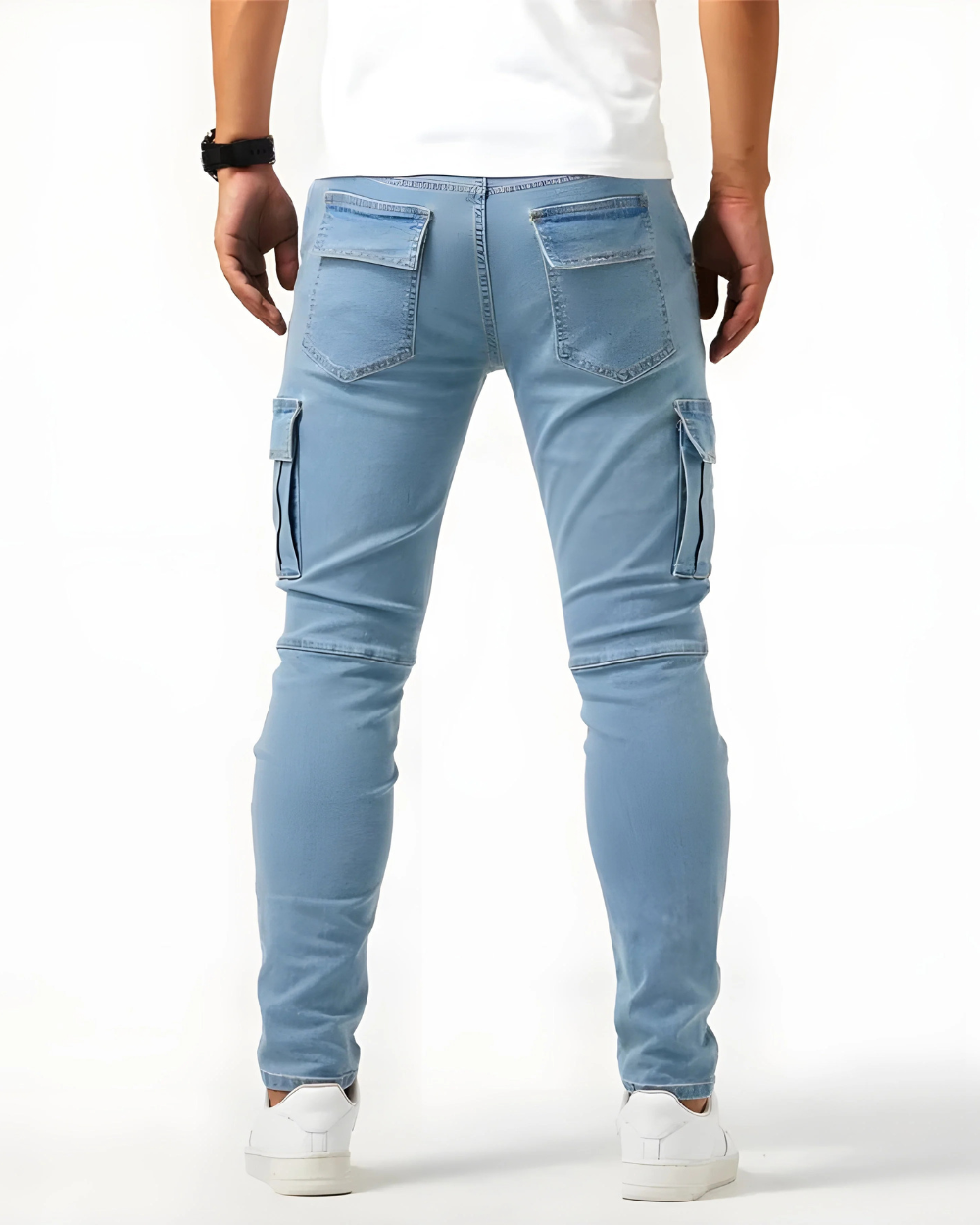 VELLORÉ | Pantalón Cargo Marino Elástico
