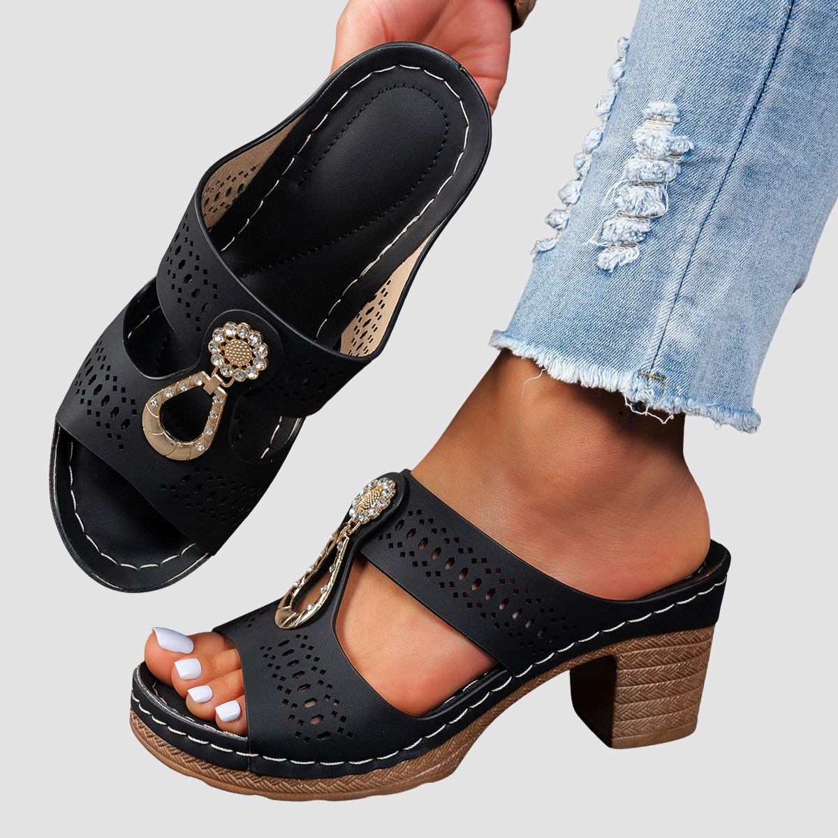 VELLORÉ | Sandalias Ortopédicas de Confort Premium con Tacón Alto