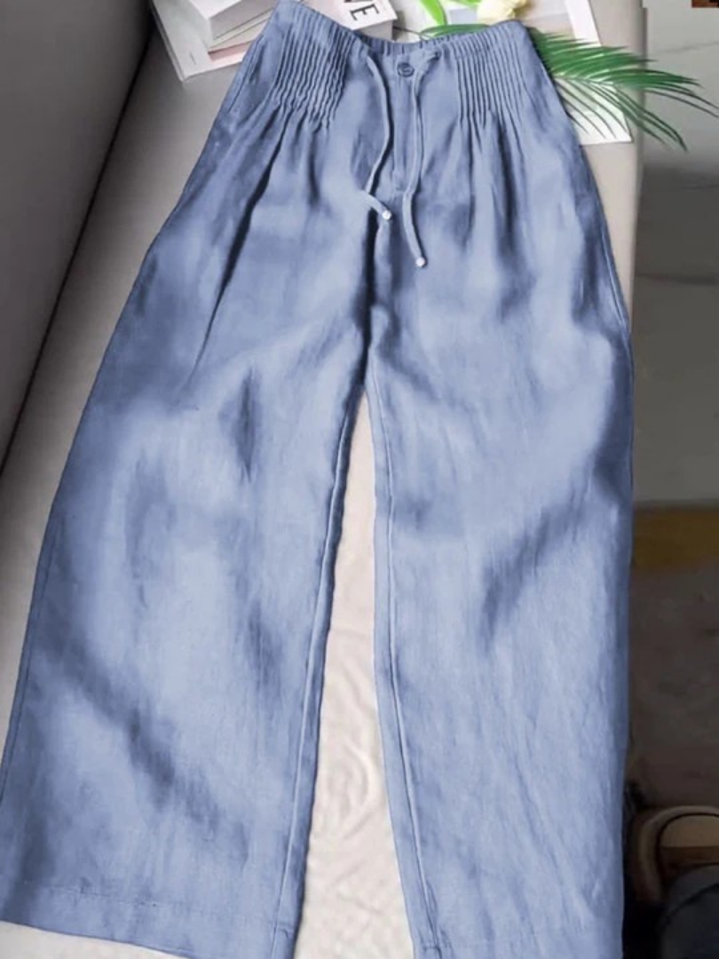 VELLORÉ | Zofia – Pantalones de algodón de moda con piernas anchas