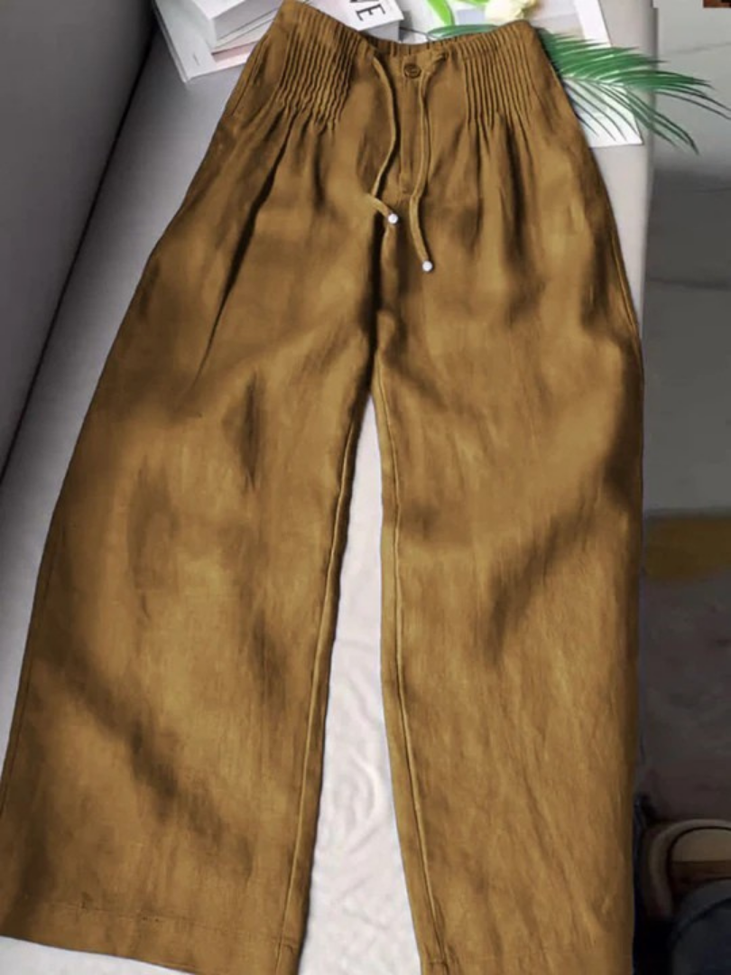 VELLORÉ | Zofia – Pantalones de algodón de moda con piernas anchas