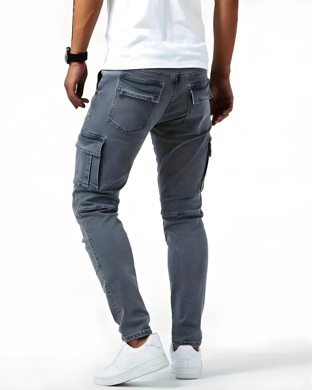 VELLORÉ | Pantalón Cargo Marino Elástico