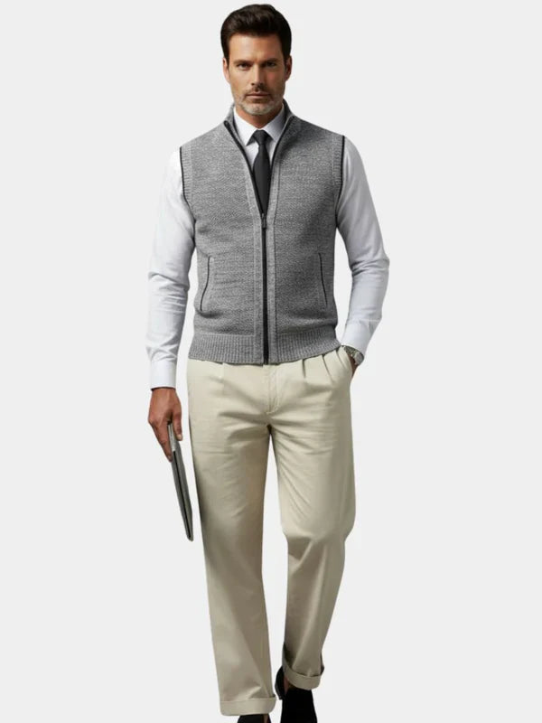 VELLORÉ | Chaleco elegante con cremallera completa