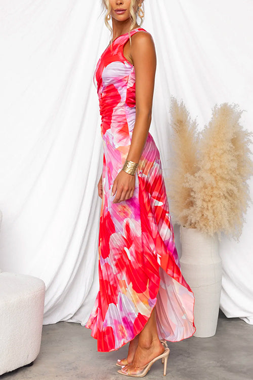 VELLORÉ | Vestido plisado de un solo hombro elegante y refinado
