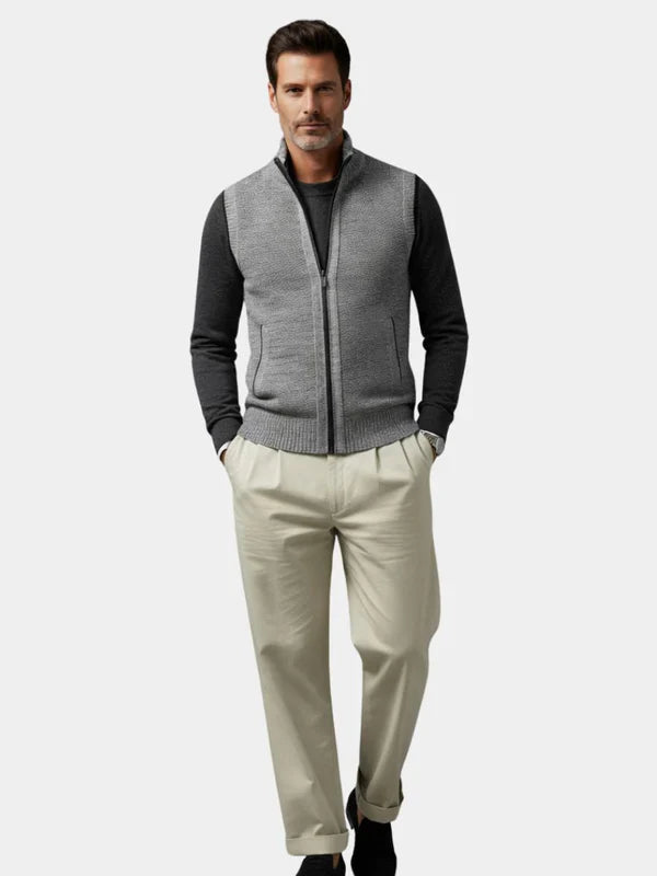 VELLORÉ | Chaleco elegante con cremallera completa