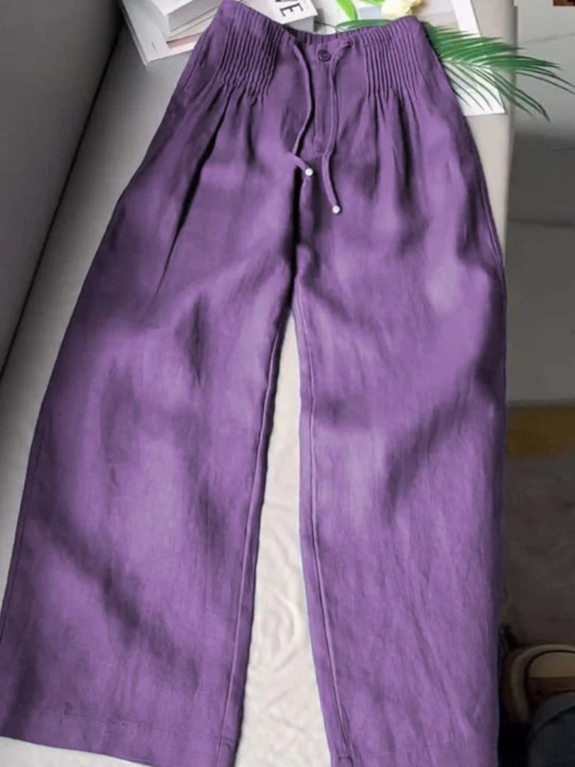 VELLORÉ | Zofia – Pantalones de algodón de moda con piernas anchas