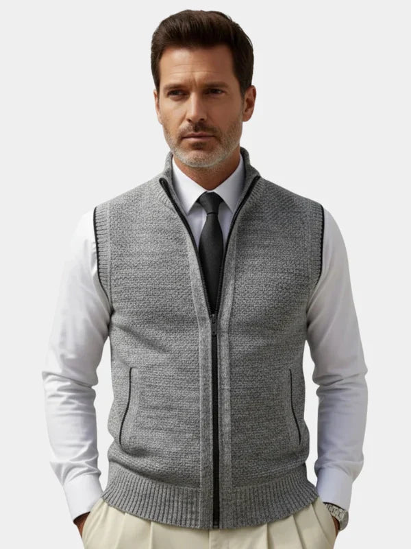VELLORÉ | Chaleco elegante con cremallera completa