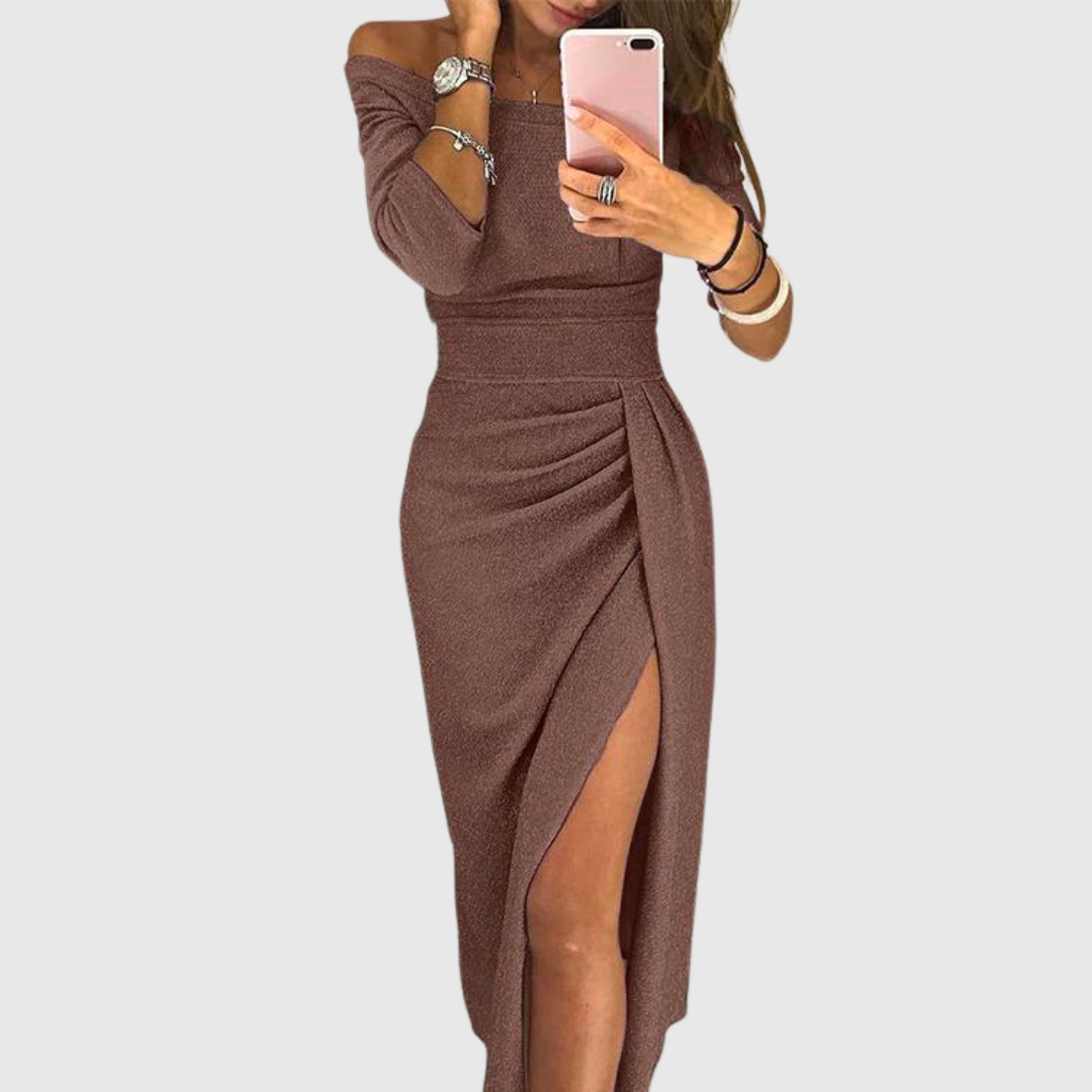 VELLORÉ | Vestido maxi con cuello halter - Elegancia sin esfuerzo