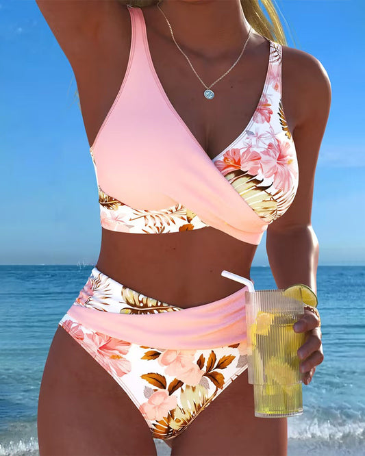 VELLORÉ | Becky Bikini con estampado floral y recortes de alto contraste