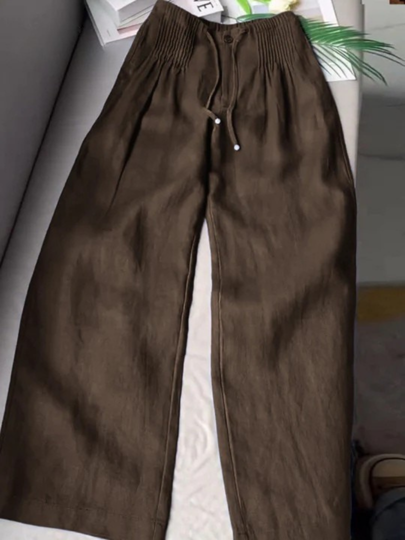VELLORÉ | Zofia – Pantalones de algodón de moda con piernas anchas