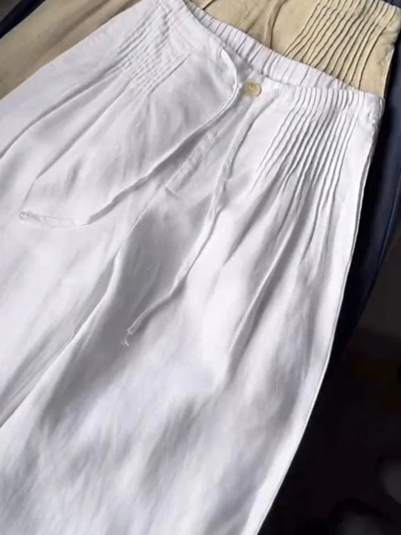 VELLORÉ | Zofia – Pantalones de algodón de moda con piernas anchas
