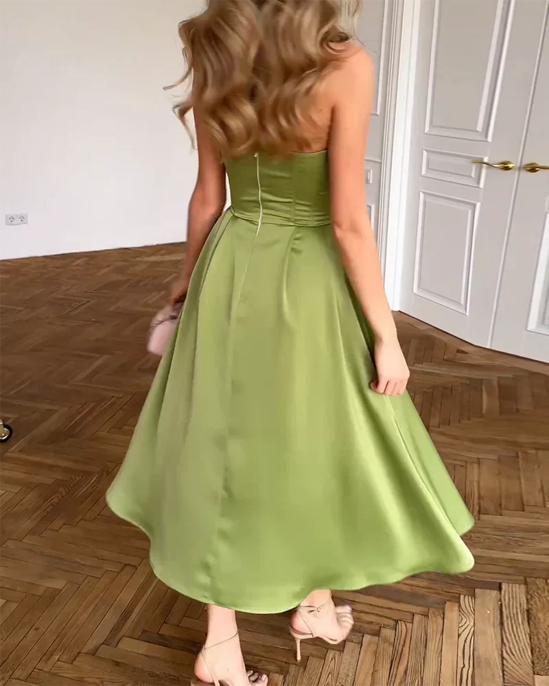 VELLORÉ | Vestido midi elegante sin tirantes