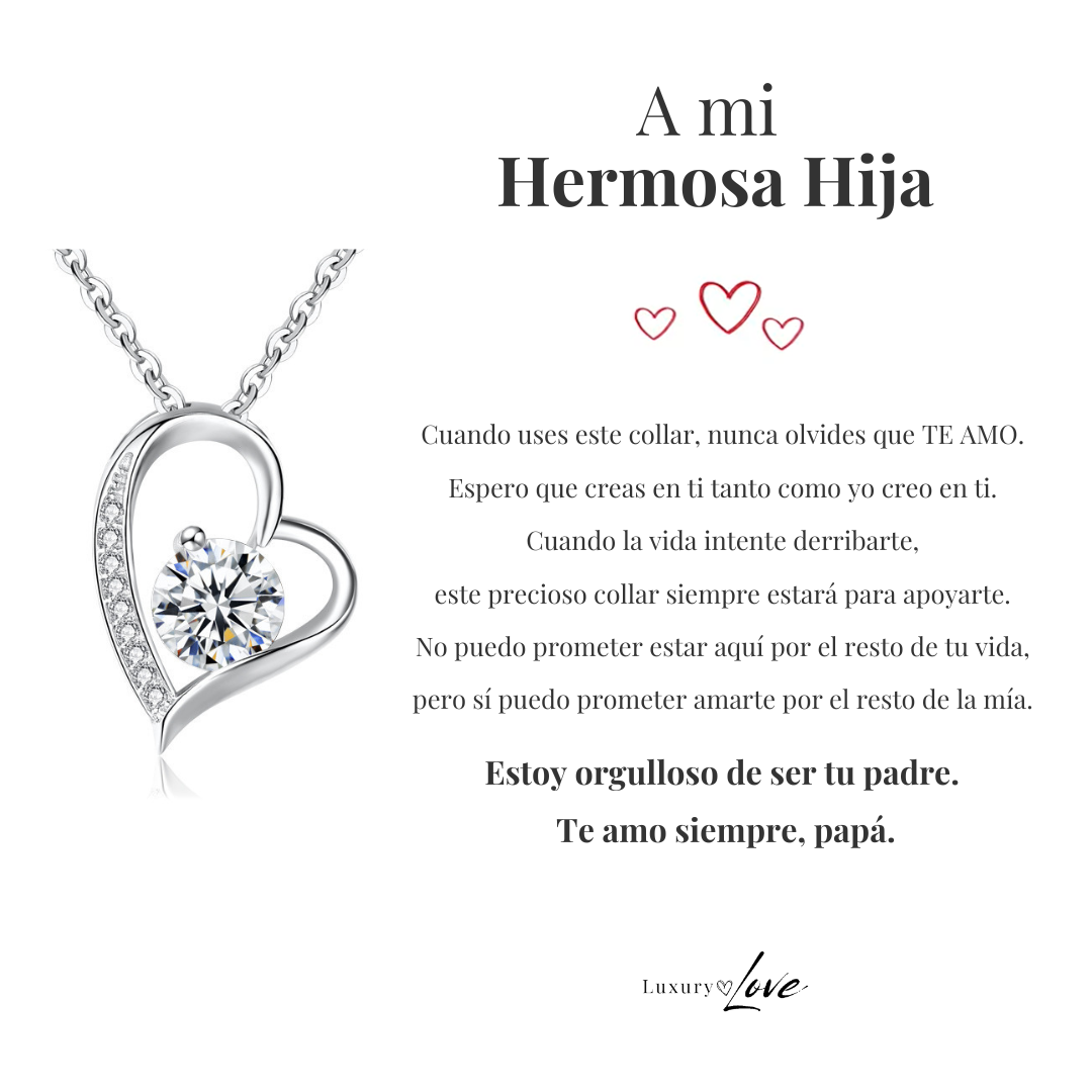 VELLORÉ | Collar Amor-Eterno para Mi Hija (con carta especial)