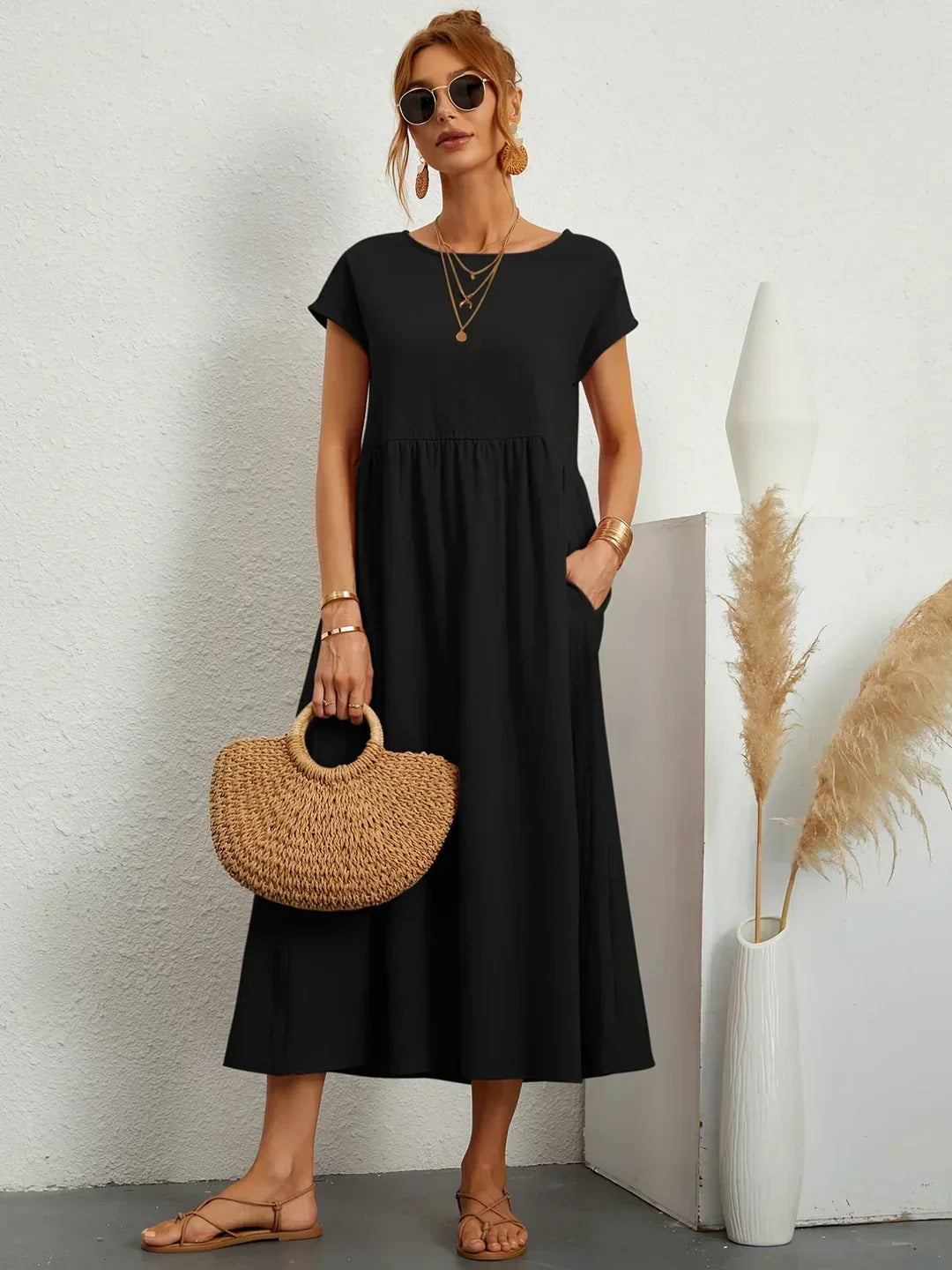 VELLORÉ | — Vestido midi fluido, elegancia atemporal