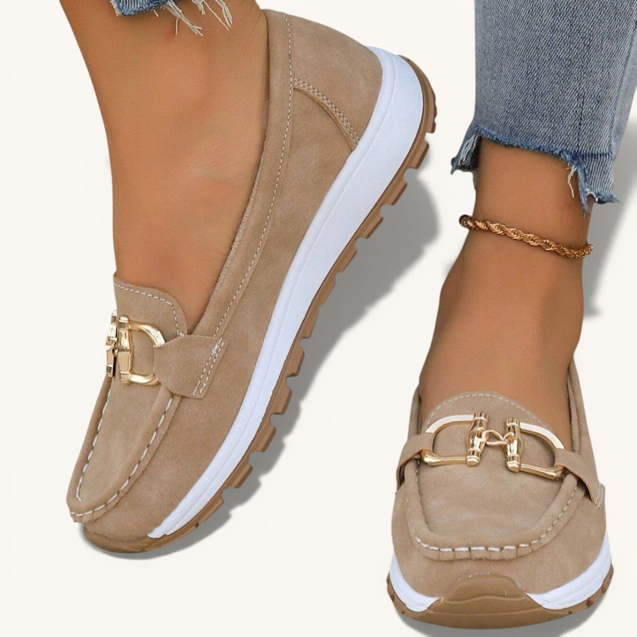VELLORÉ | Ellie - Mocasines planos con hebilla