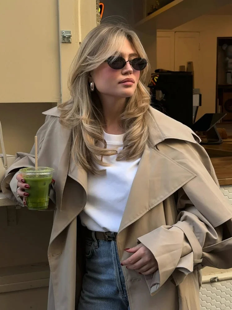 VELLORÉ | Gabardina larga con cordones para mujer