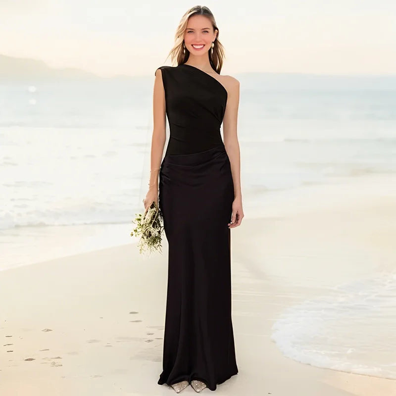 VELLORÉ | Vestido Maxi de Satén con apertura – Elegancia para la noche