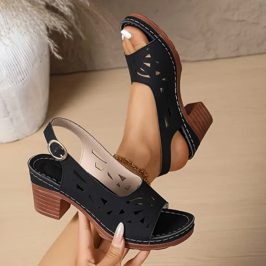 VELLORÉ | Sandalias de cuña bohemias con triple soporte del arco plantar para mujeres