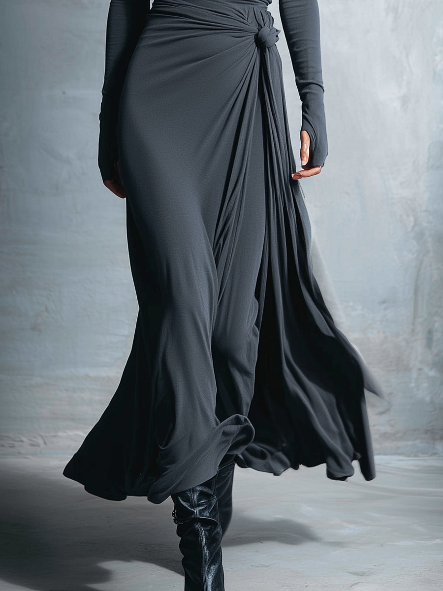 VELLORÉ | Vittoria - Vestido largo con nudo lateral