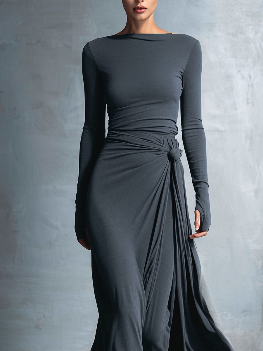 VELLORÉ | Vittoria - Vestido largo con nudo lateral