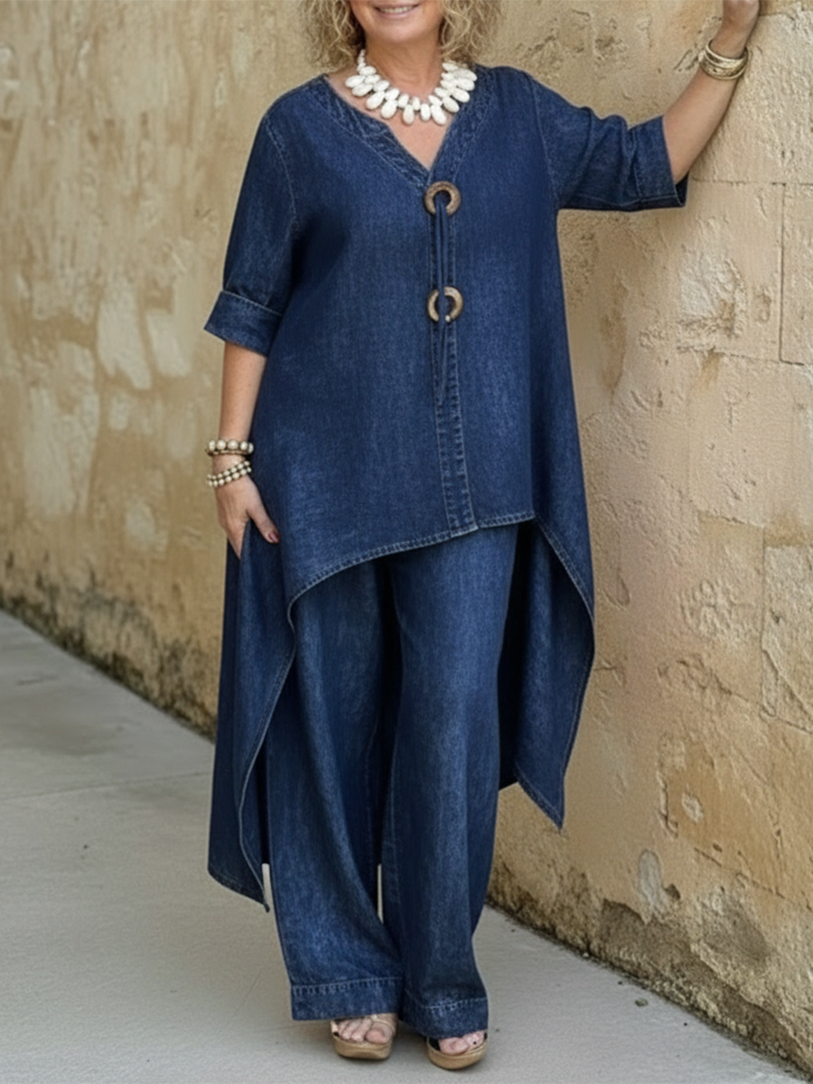 VELLORÉ | Conjunto Denim Tesy: estilo denim moderno y de tendencia