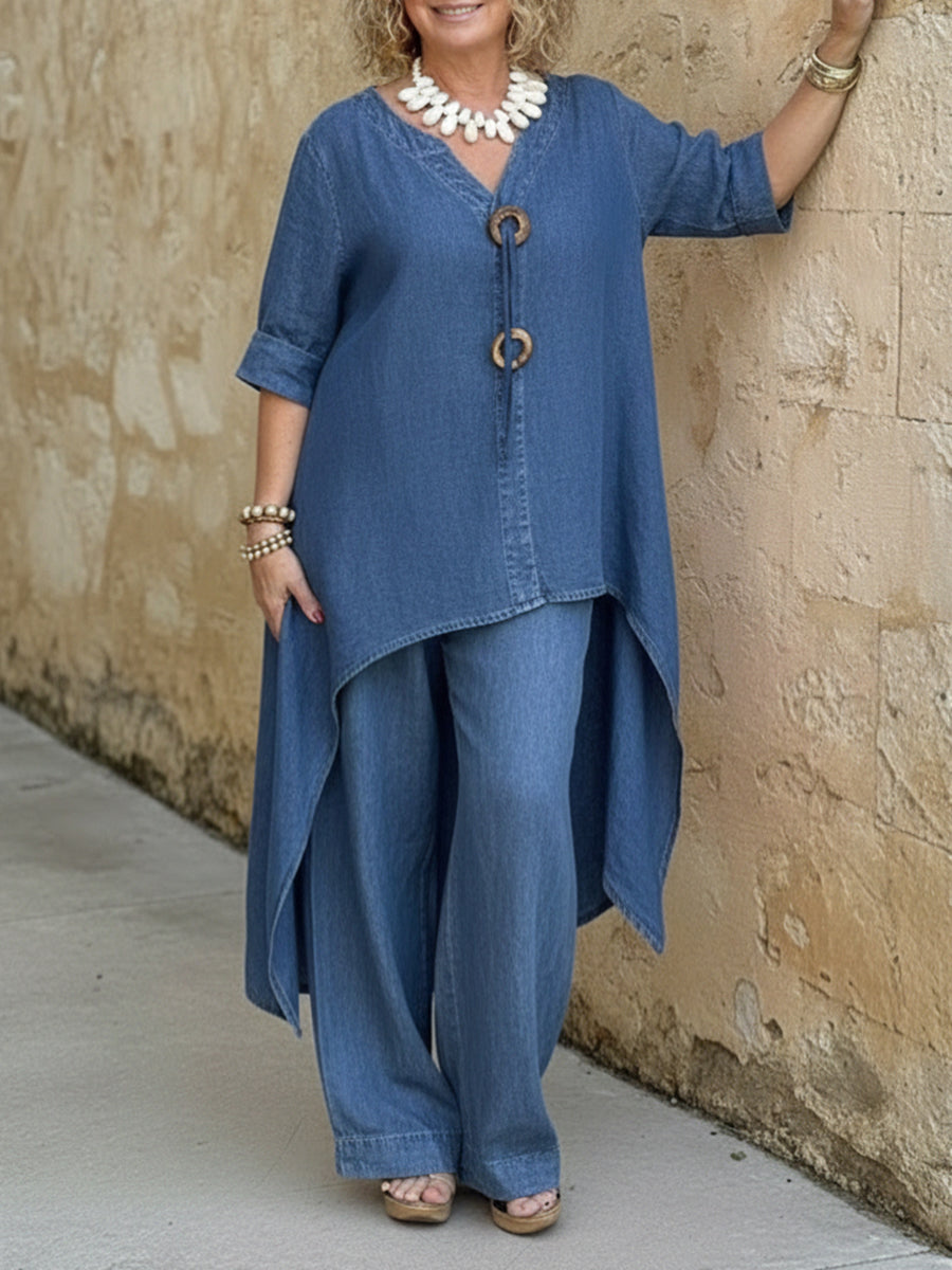 VELLORÉ | Conjunto Denim Tesy: estilo denim moderno y de tendencia