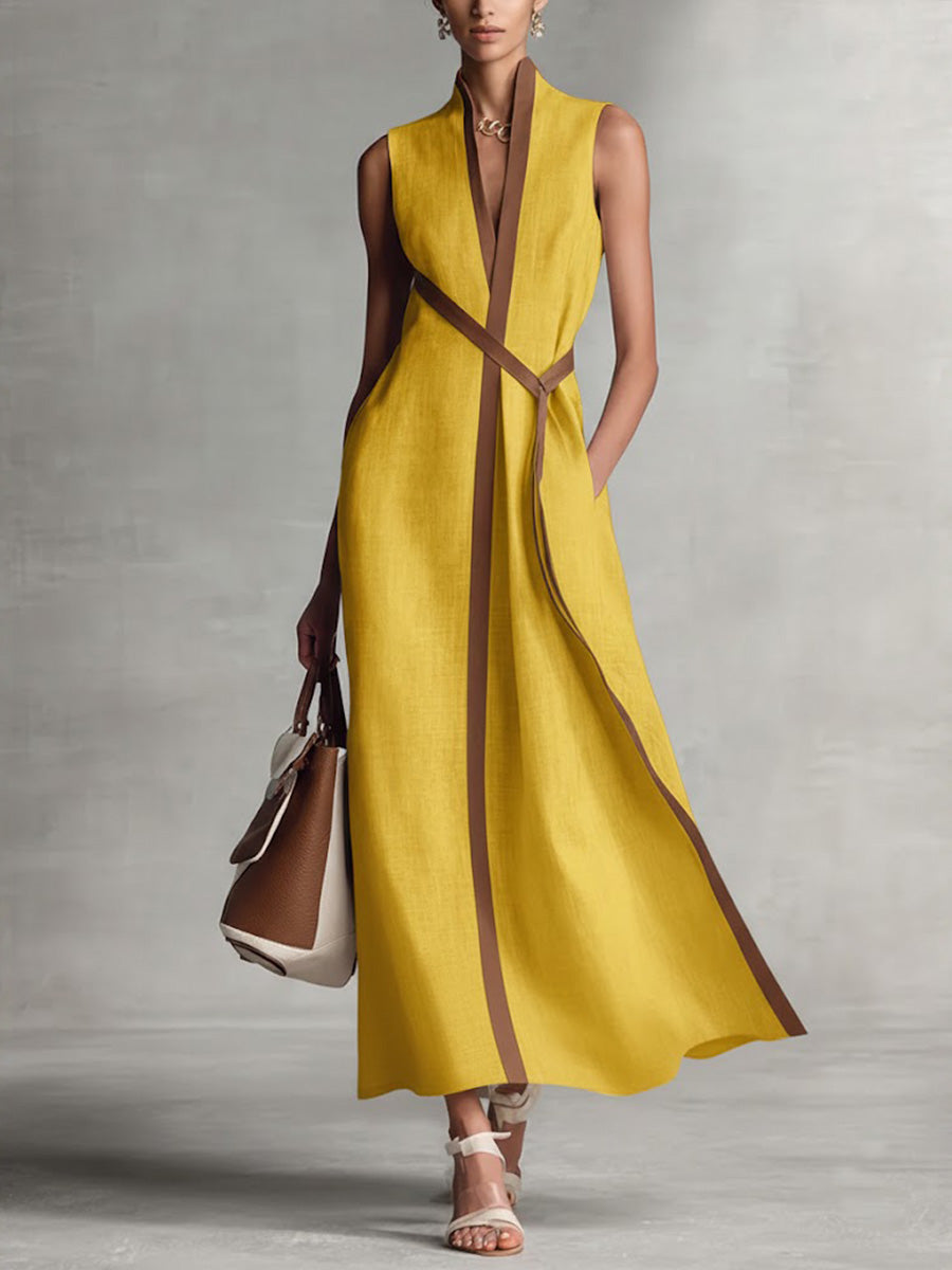 VELLORÉ | Vestido sin mangas para mujer, casual y holgado, con cuello alto.