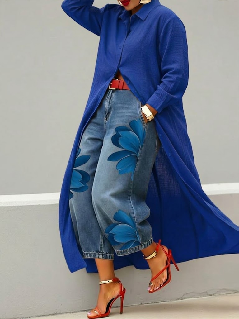 VELLORÉ | Vestido tipo camisa casual de lino y algodón