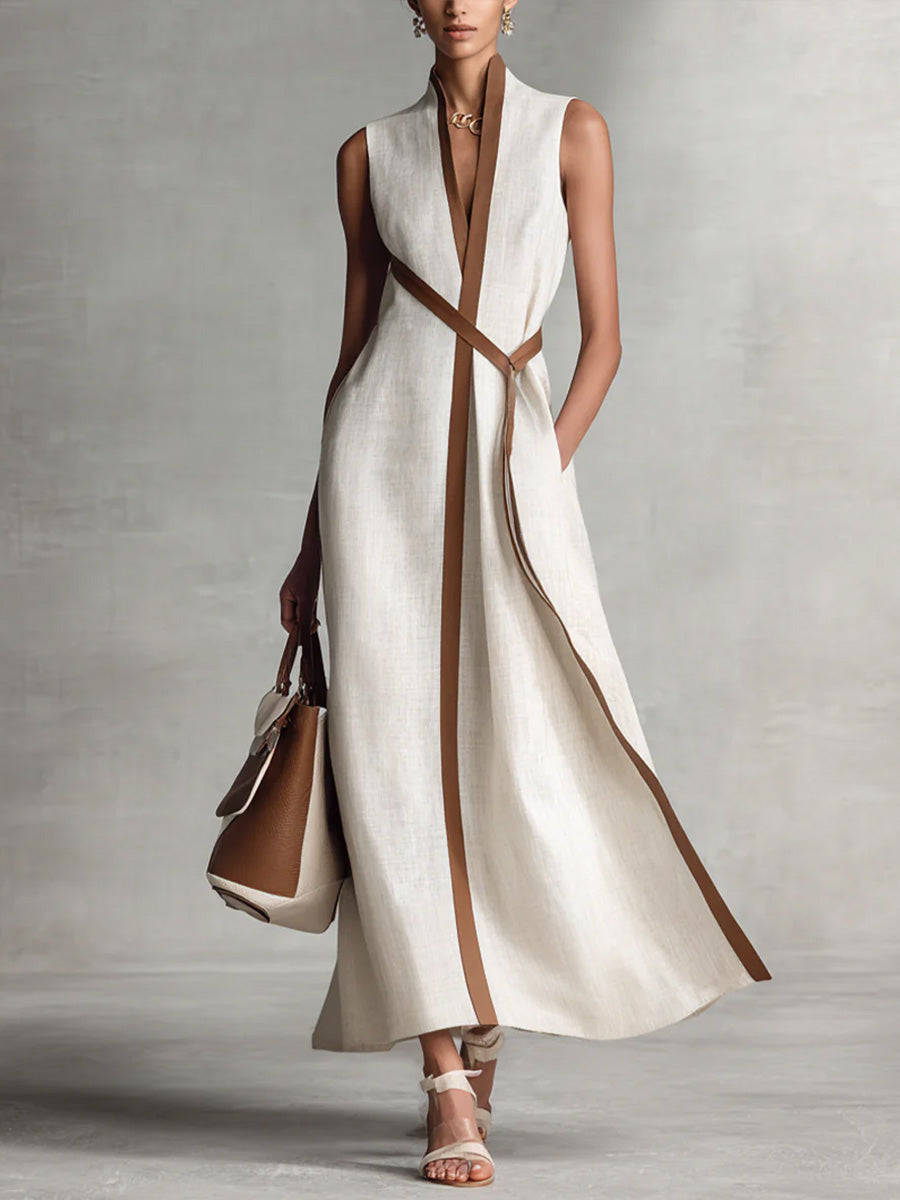 VELLORÉ | Vestido sin mangas para mujer, casual y holgado, con cuello alto.