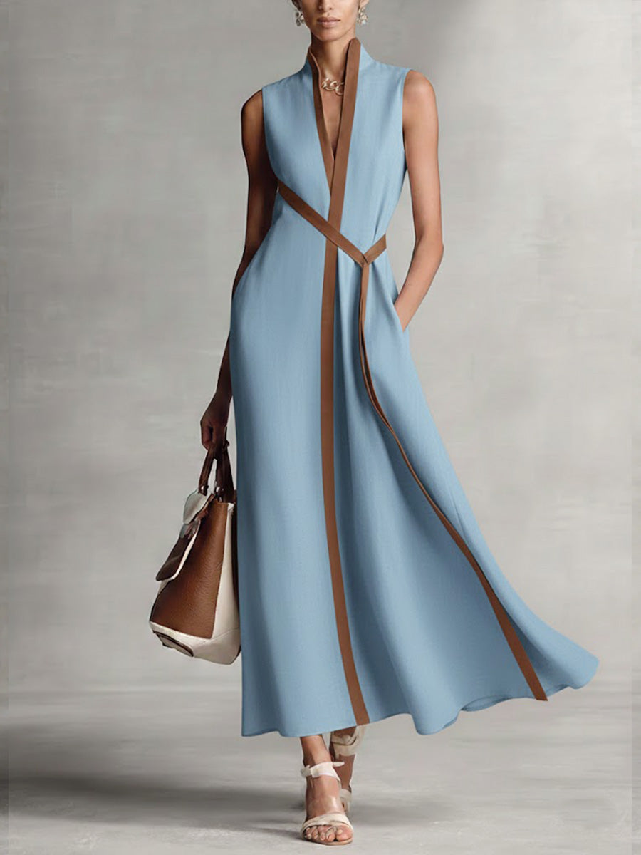 VELLORÉ | Vestido sin mangas para mujer, casual y holgado, con cuello alto.