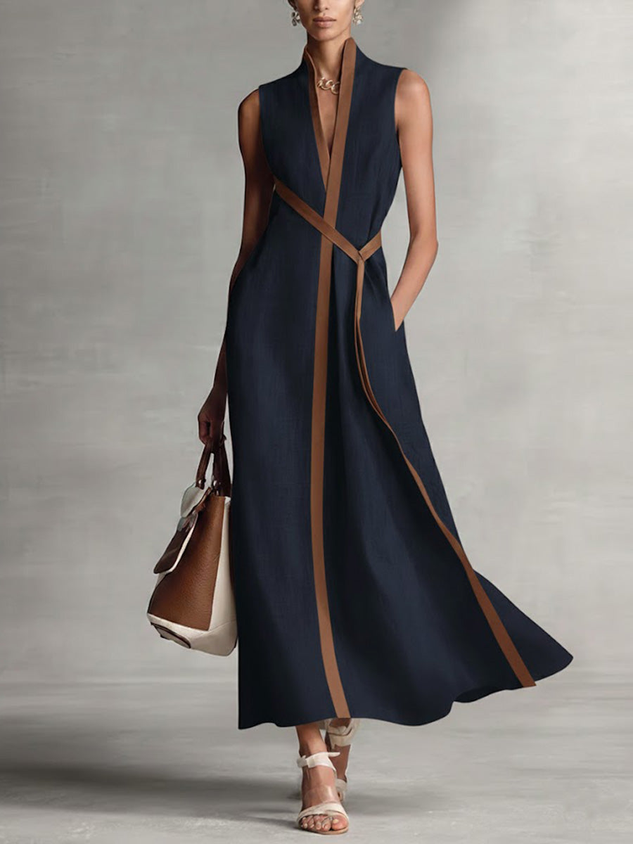 VELLORÉ | Vestido sin mangas para mujer, casual y holgado, con cuello alto.
