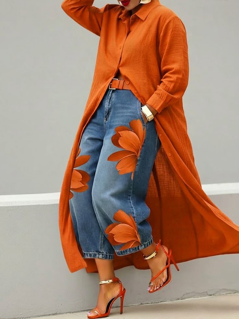 VELLORÉ | Vestido tipo camisa casual de lino y algodón