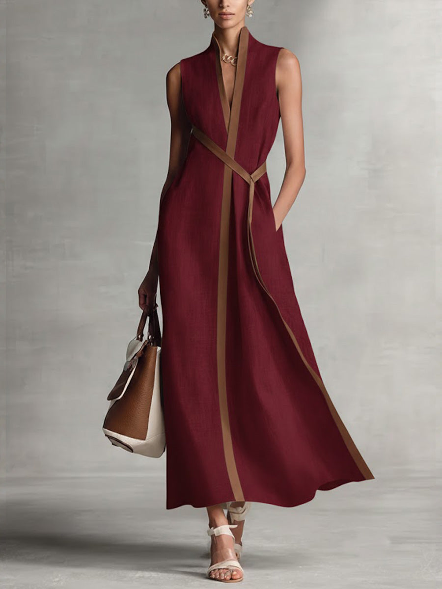 VELLORÉ | Vestido sin mangas para mujer, casual y holgado, con cuello alto.