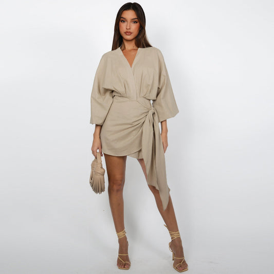 VELLORÉ | Vestido envolvente con escote en V para mujer