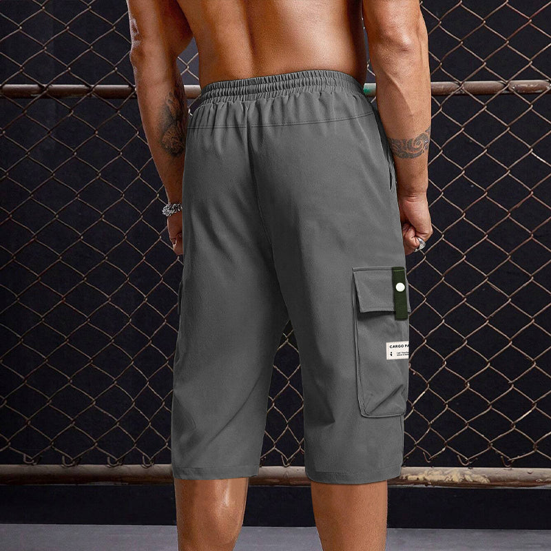 VELLORÉ | Pantalones cargo Capri casual con cordón para hombre