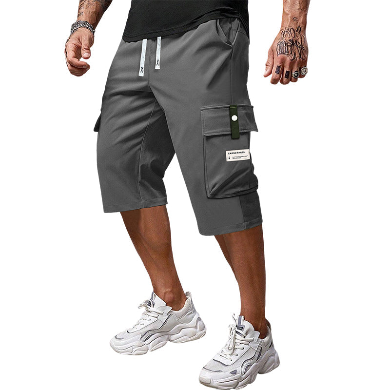 VELLORÉ | Pantalones cargo Capri casual con cordón para hombre