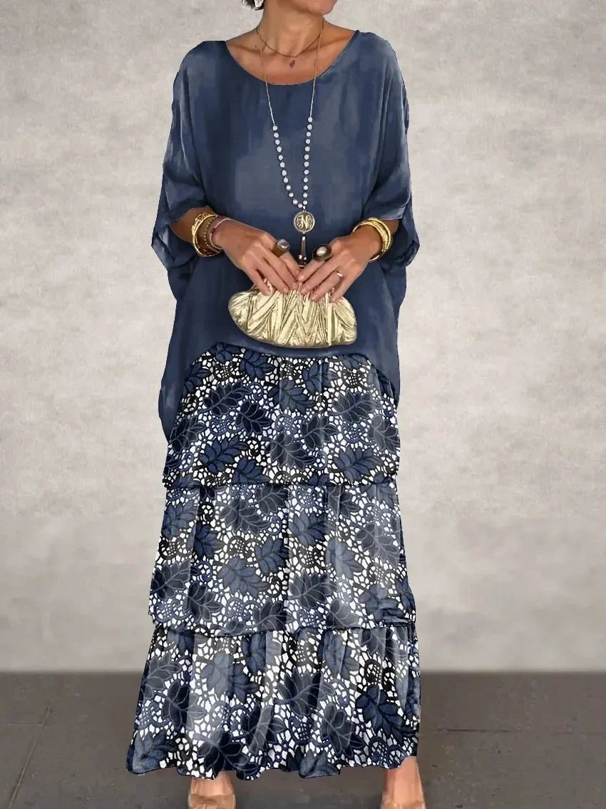 VELLORÉ | Nora – Vestido maxi con efecto de capas