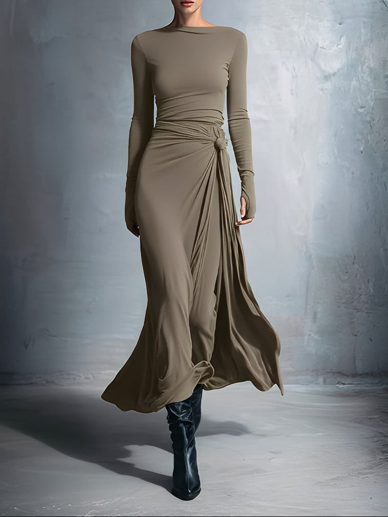 VELLORÉ | Vittoria - Vestido largo con nudo lateral